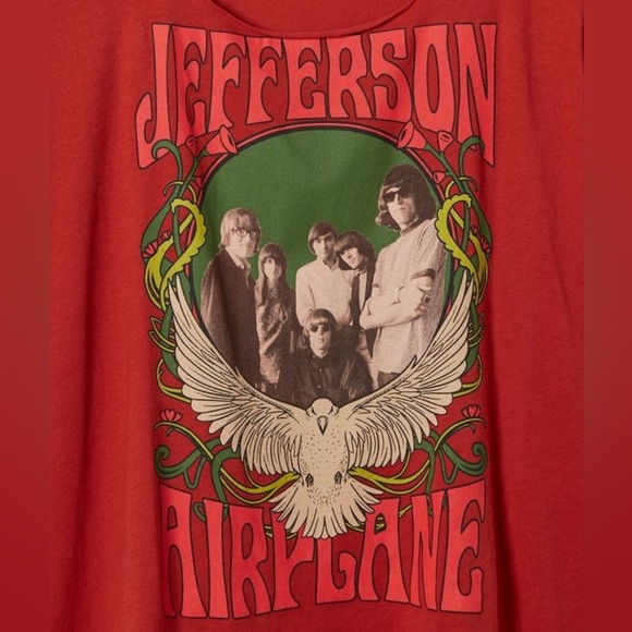 TORRID Jefferson Airplane Classic Fit Cotton Keyhole Tee - Picture 2 of 4